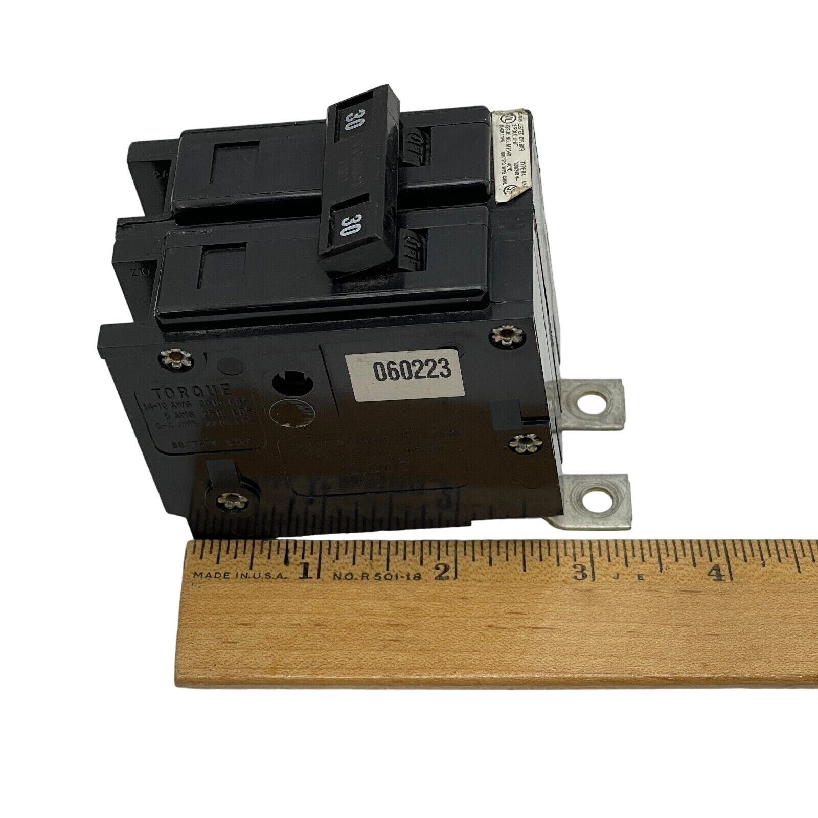 Cutler-Hammer M1640 Quicklag Breaker 2 Pole 30 AMP Common Trip Type 120/240 Volt