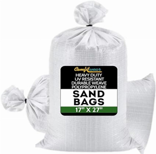 Heavy Duty Durable SandBags Empty Woven Water Resistant UV Protection (10 PACK)