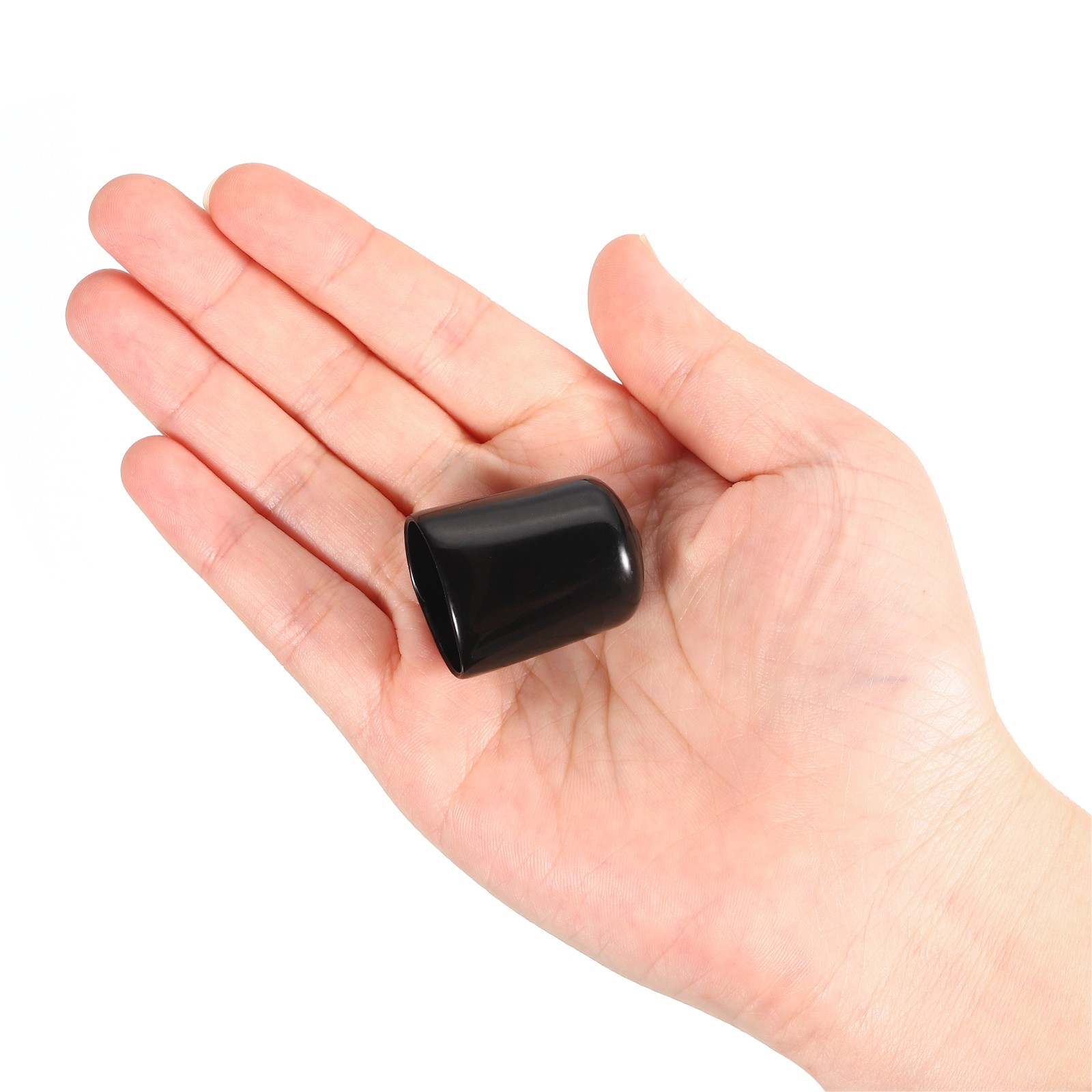 12 Pcs 3/4″ ID Round Rubber End Caps Flexible Rubber Bolts Covers Caps Black