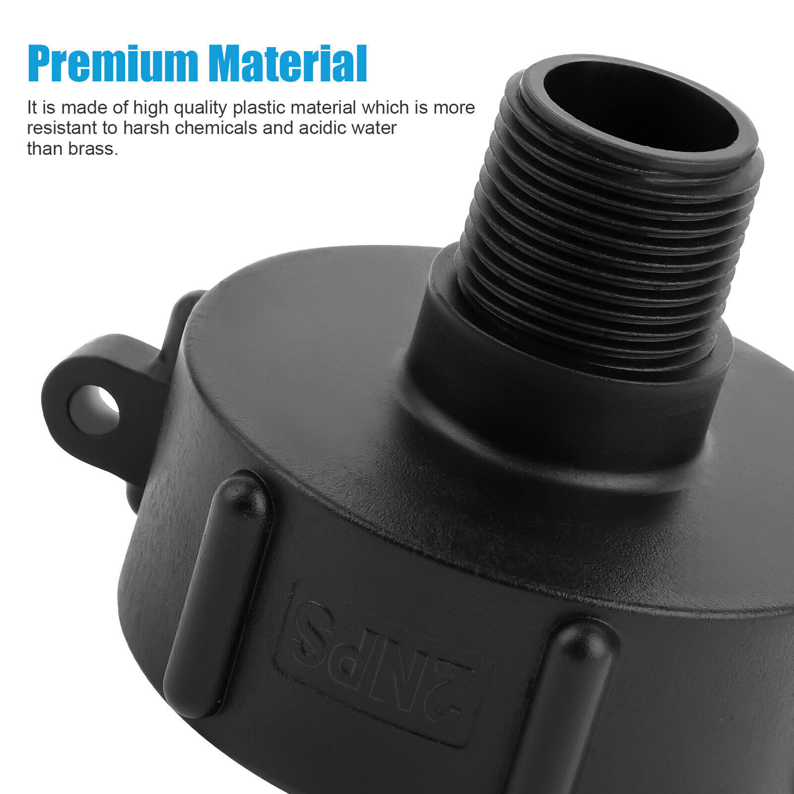 2PCS 275 330 G IBC Tote Adapter 2 NPT (NPS) Fine Thread x3/4 Male Garden Hose US