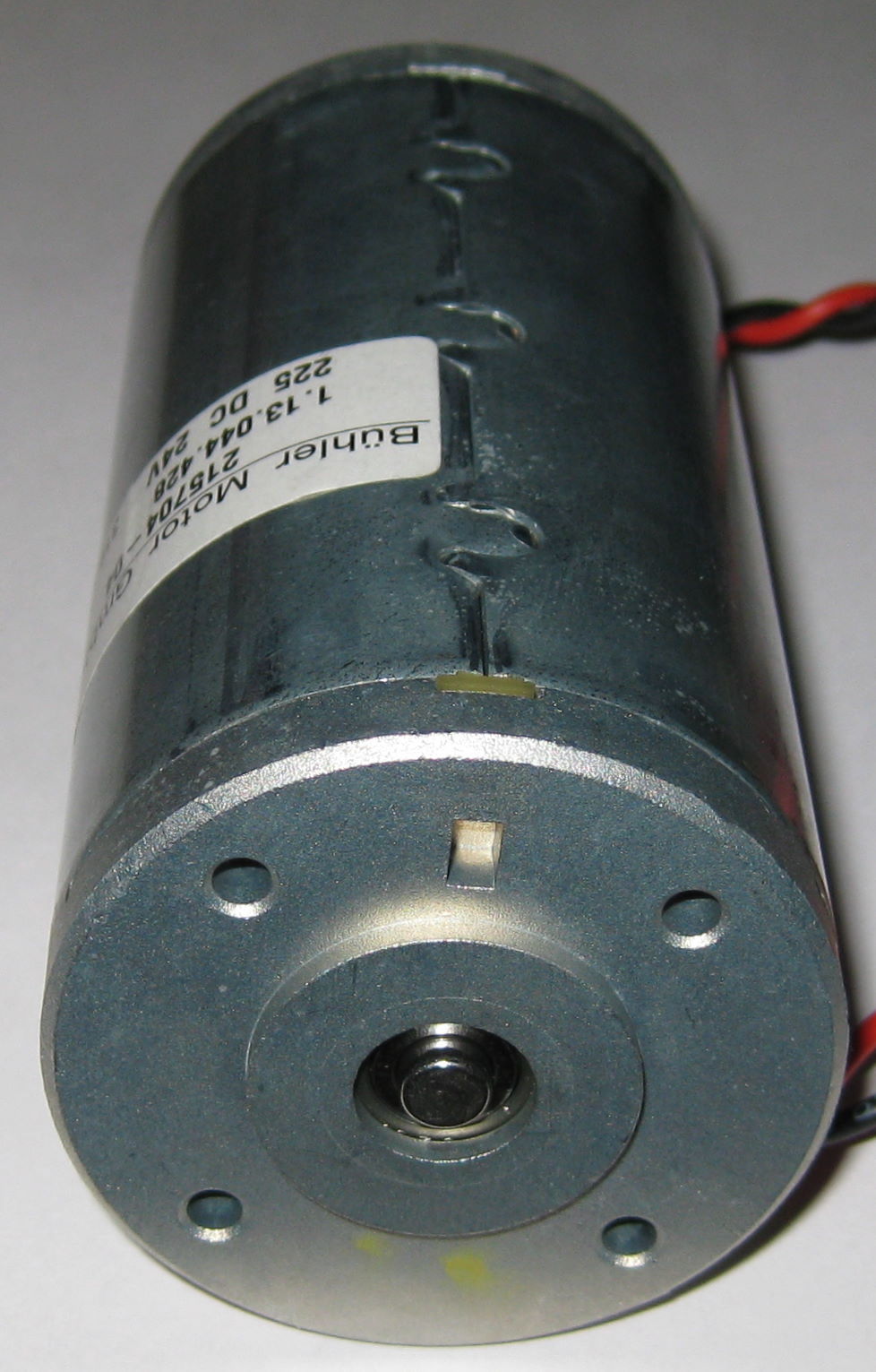 Buhler Permanent Magnet 24 V DC Large Hobby 5000 RPM Motor w/ Pulley – 6mm Shaft