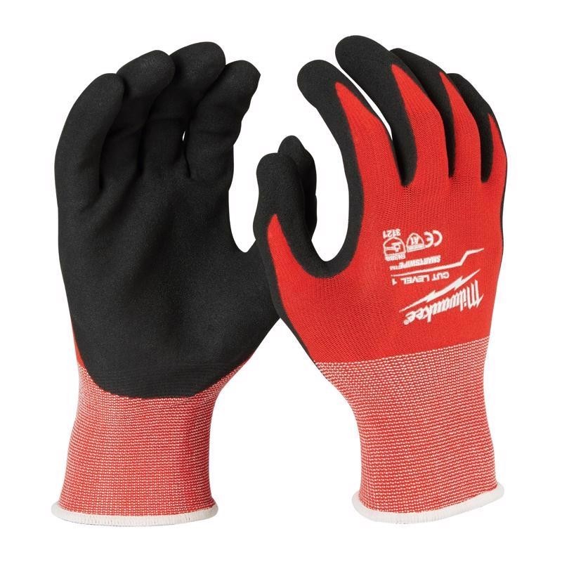 Milwaukee Cut Level 1 Nitrile Dipped Cut Resistant Gloves Red XL 12 pair