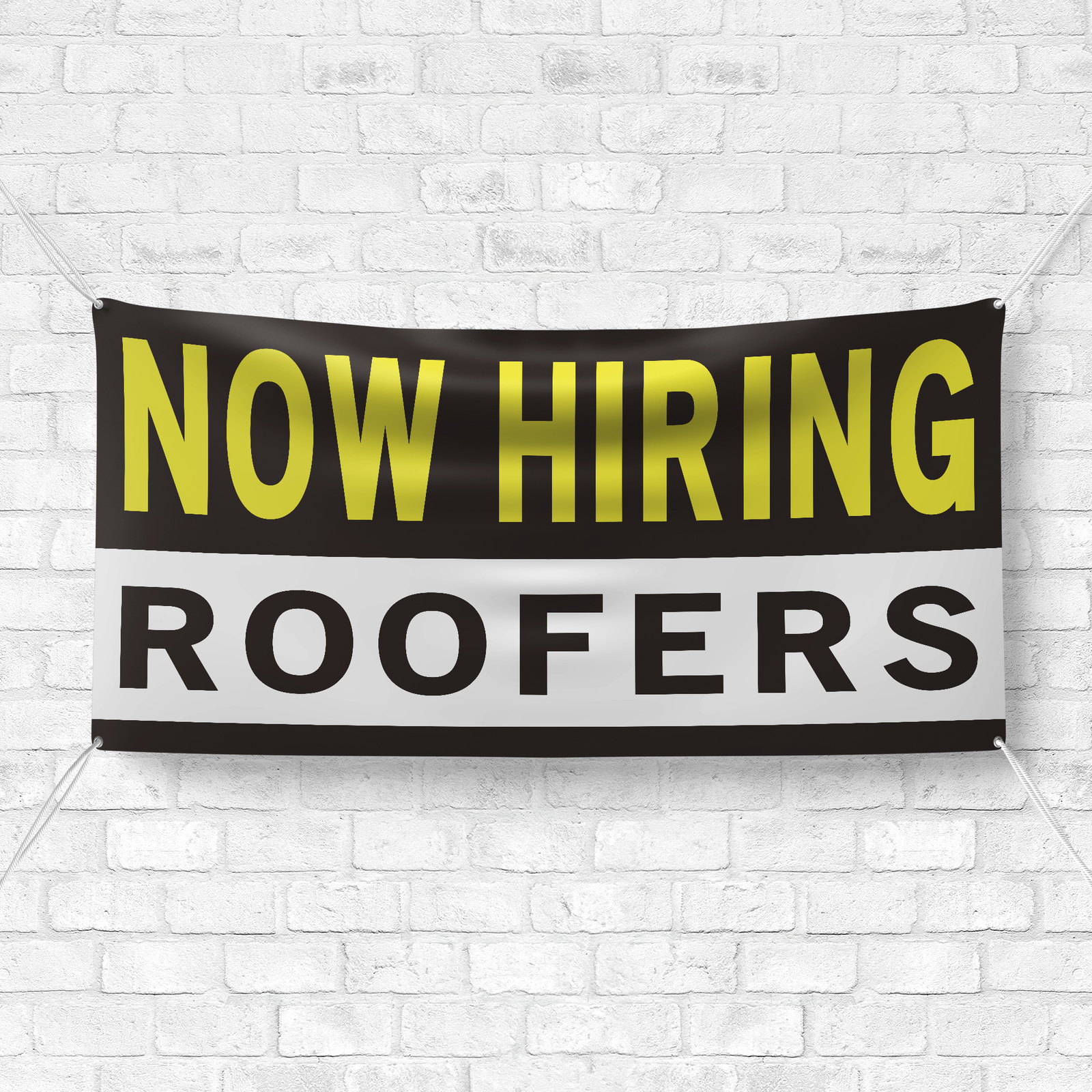 Now Hiring Roofers 13 oz Heavy Duty Vinyl Banner Roofing Jobs Available Sign