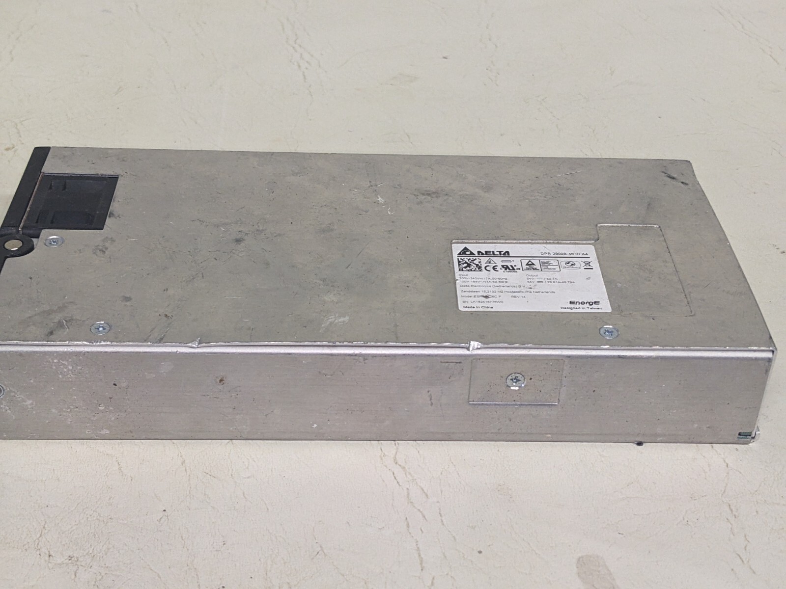 DELTA DPR 2900B-48 HOT-PLUGGABLE RECTIFIER 120/240VAC INPUT -48VDC OUTPUT 234