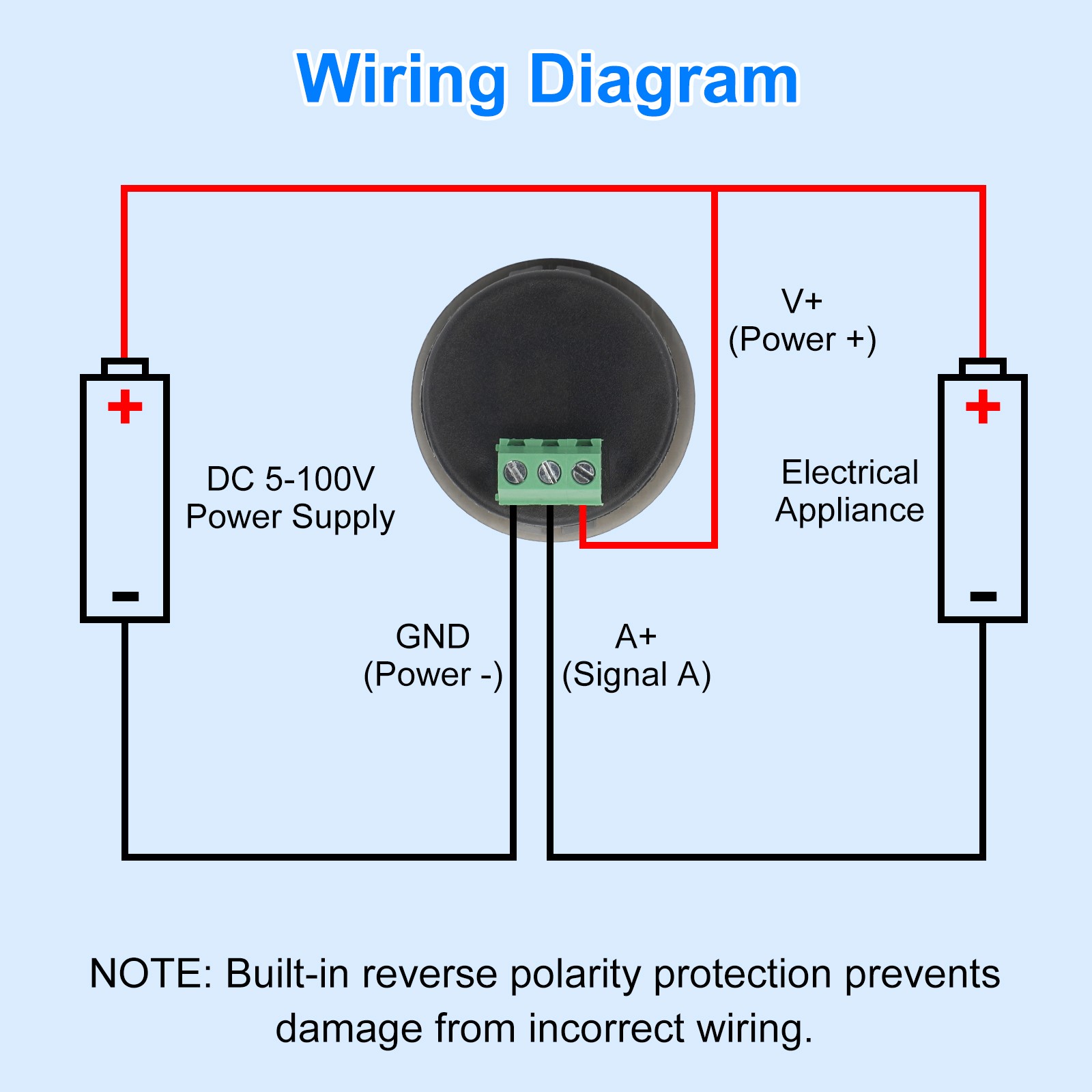 2PCS DC 5V-100V Digital Volt Gauge Amp Meter LED Display Voltage Current Monitor