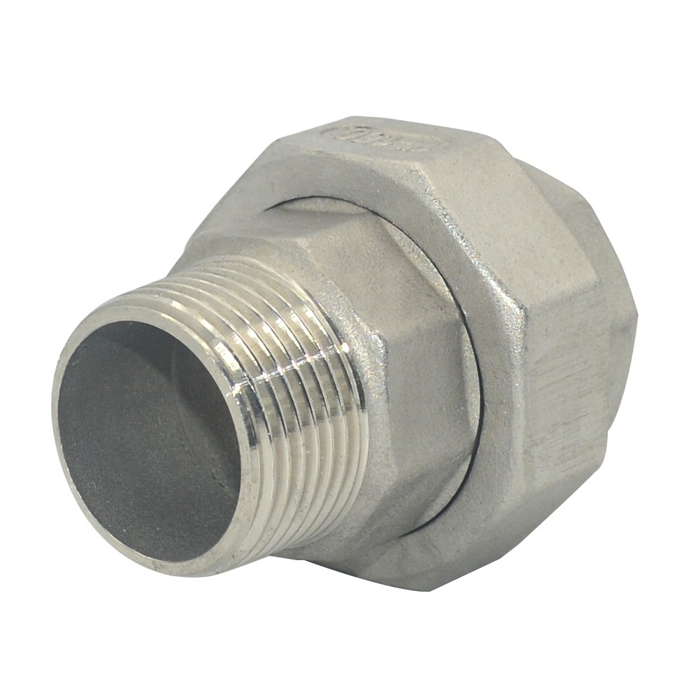 Stainless Steel Union 1″ in NPT Pipe Split Coupling Male to Female MF