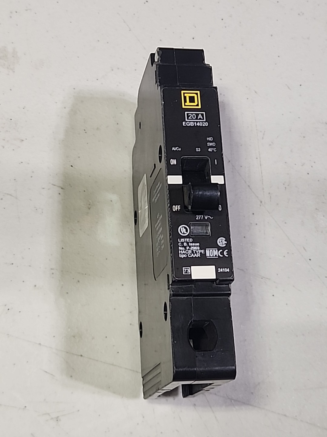 Square D EDB14020 Single Pole 20A Circuit Breaker Bolt On