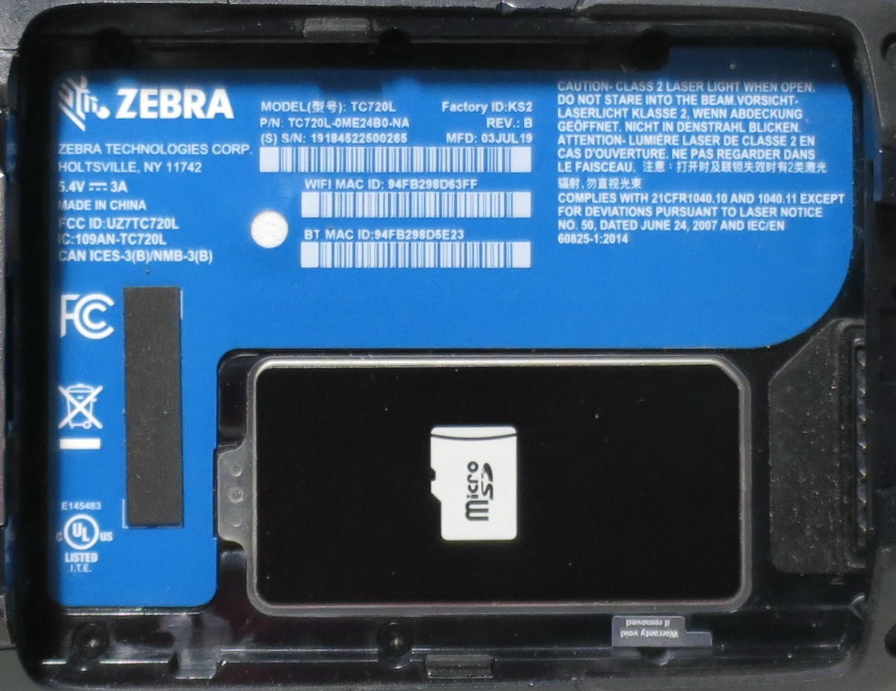 LOT OF 6 Zebra TC720L -0ME24B0-NA TC72 Mobile Android 11 w/Charger & Batteries