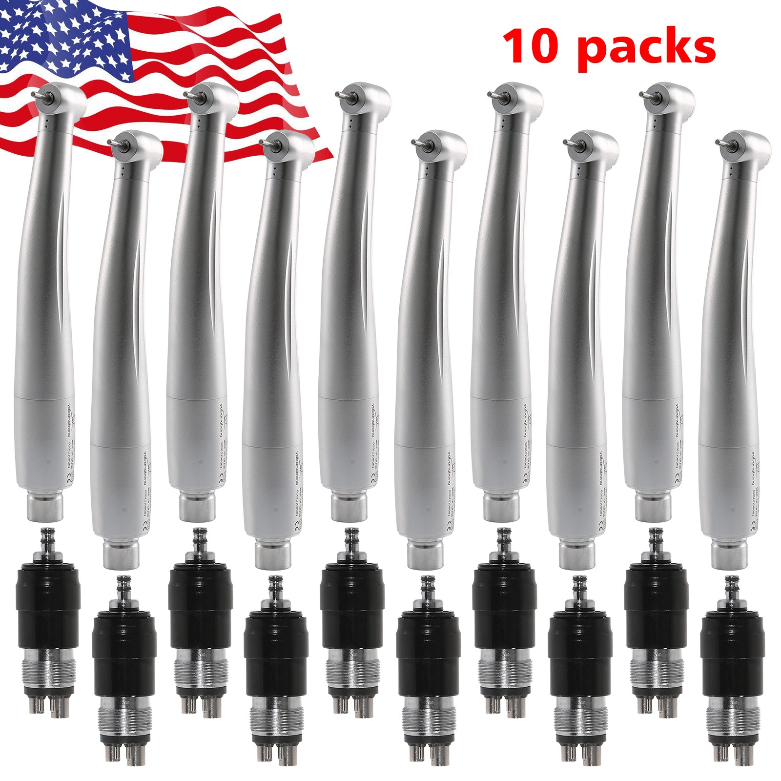 10* NSK Style Dental High Speed Turbine Handpiece W/ Quick Coupler 4 Hole YBNK4