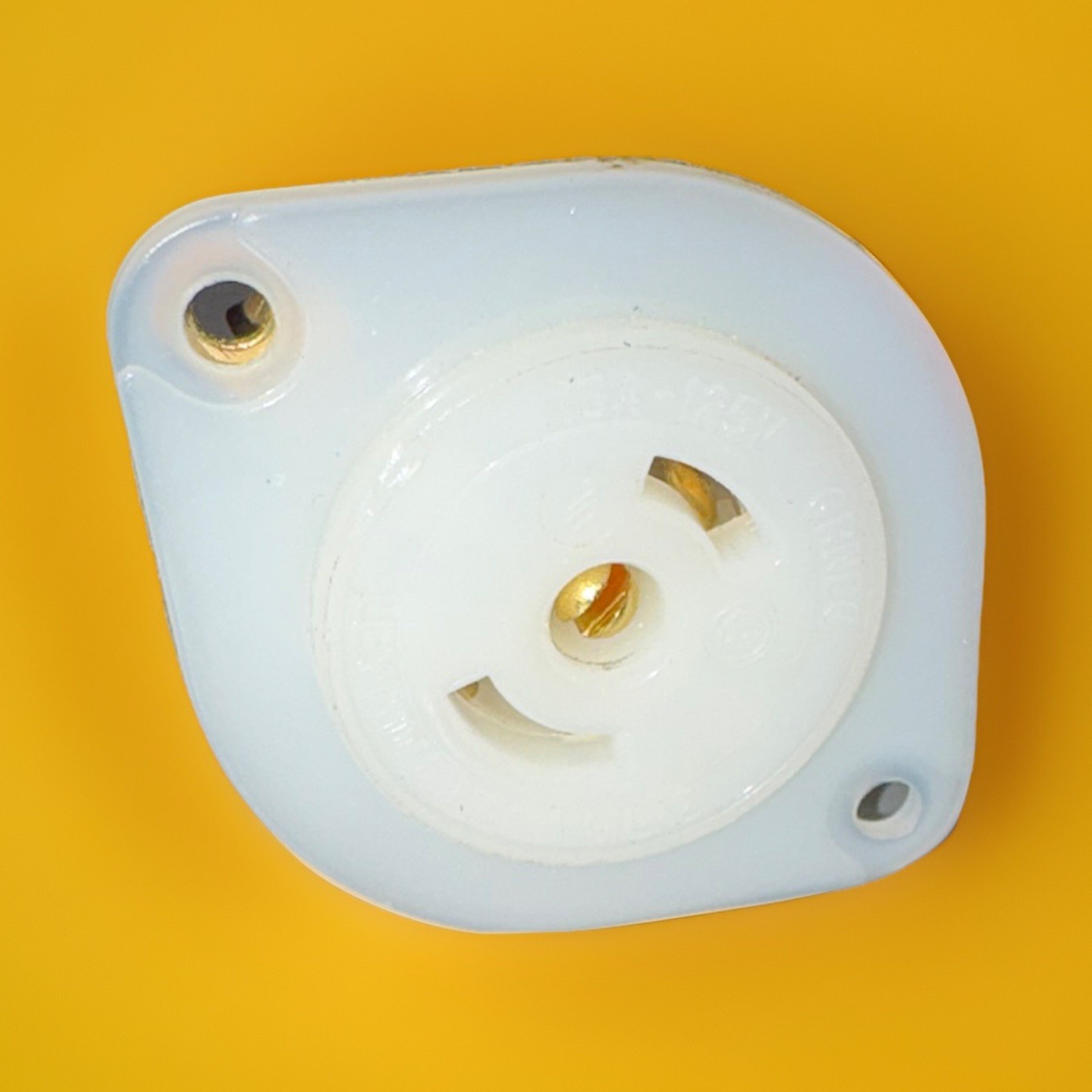 Leviton 5241 Flanged Industrial Twist-Lock Locking Receptacle 15A 125V White