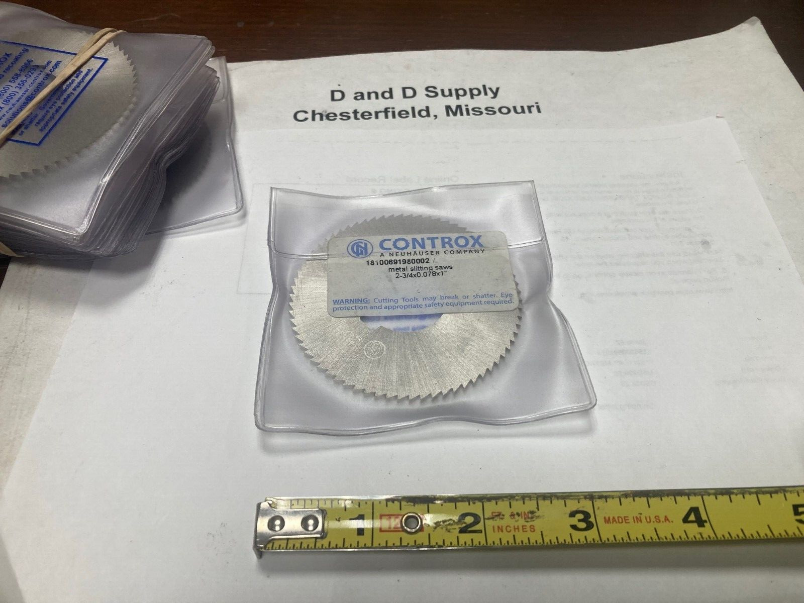 Controx 2-3/4″ x 0.078″ x 1″, Cobalt Slitting Saw Blade, , 70 Teeth