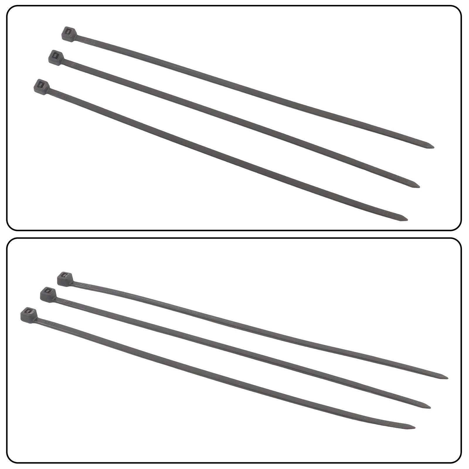 8″ Uv Black Cable Ties 1000pk 40lb Self-Locking Zip Ties 0.14″ Wide Plastic