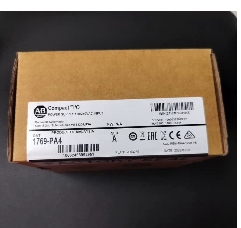 1PCS New Sealed AB 1769-PA4 Allen-Bradley SER A CompactLogix Power Supply Module