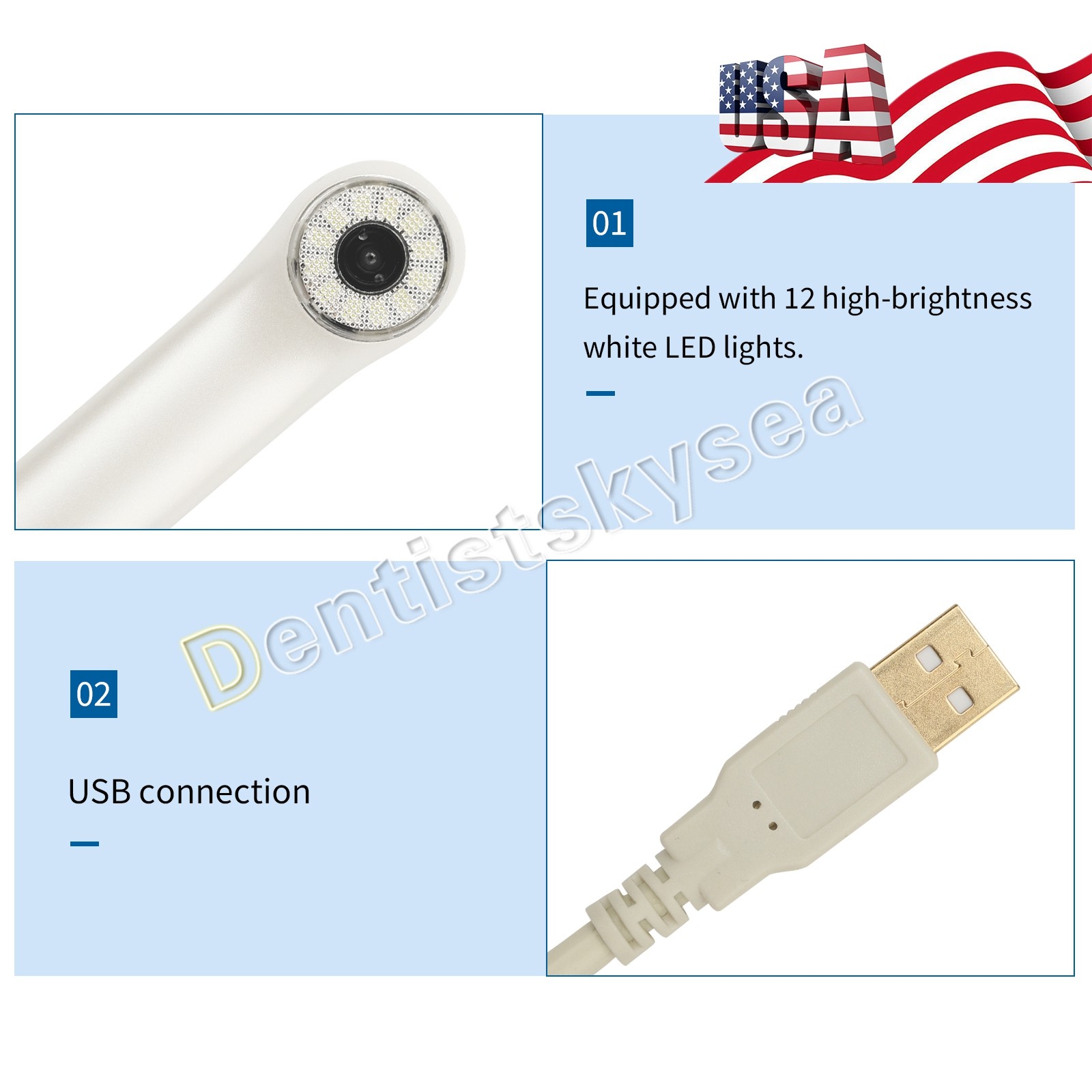 Dental Ultrasonic Piezo Scaler Handpiece fit For EMS WOODPECKER type Tips 135℃