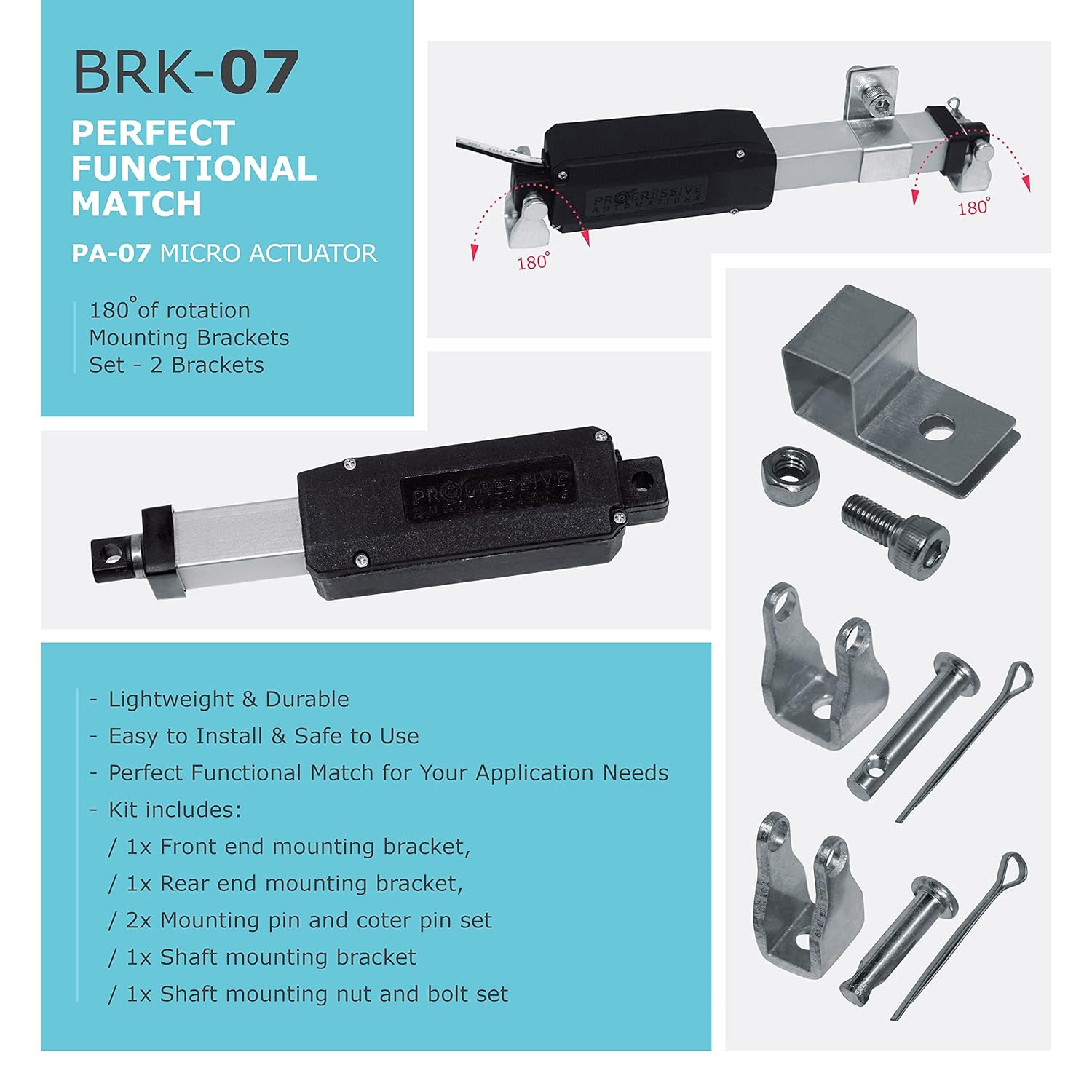 12V Micro Linear Electric Actuator – 2 Inches, 5 Lbs Force with Brushed DC Motor