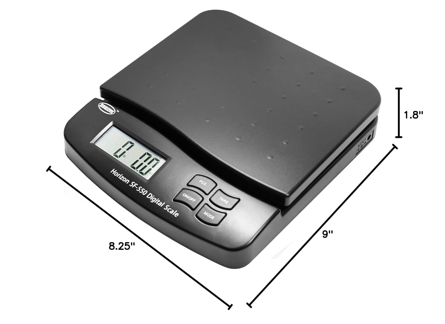 Horizon 66LB x 0.1oz Digital Postal Shipping Scale SF-550 V4 Desktop Scale Black