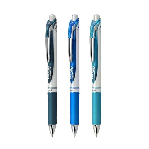 EnerGel RTX 0.7mm Liquid Gel Pens 3 Count Fast Drying No Smear Writing Tools