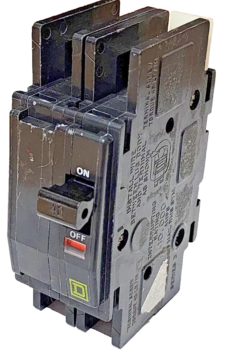 Square D QOU240 Common Trip Circuit Breaker 40 Amp 2 Pole 120/240Vac