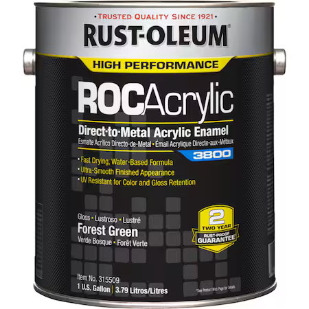 Rust-Oleum 315509 Acrylic Enamel Coating, Forest Green, 1Gal