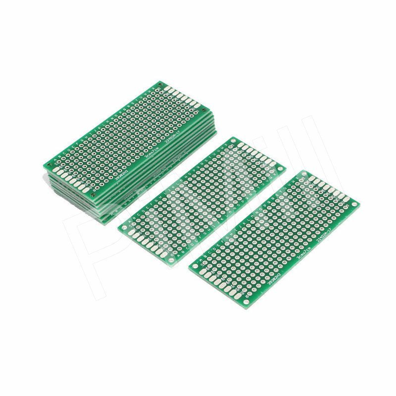 10pcs Double Side Prototype PCB Tinned Universal Bread board DIY 3x7cm US Stock
