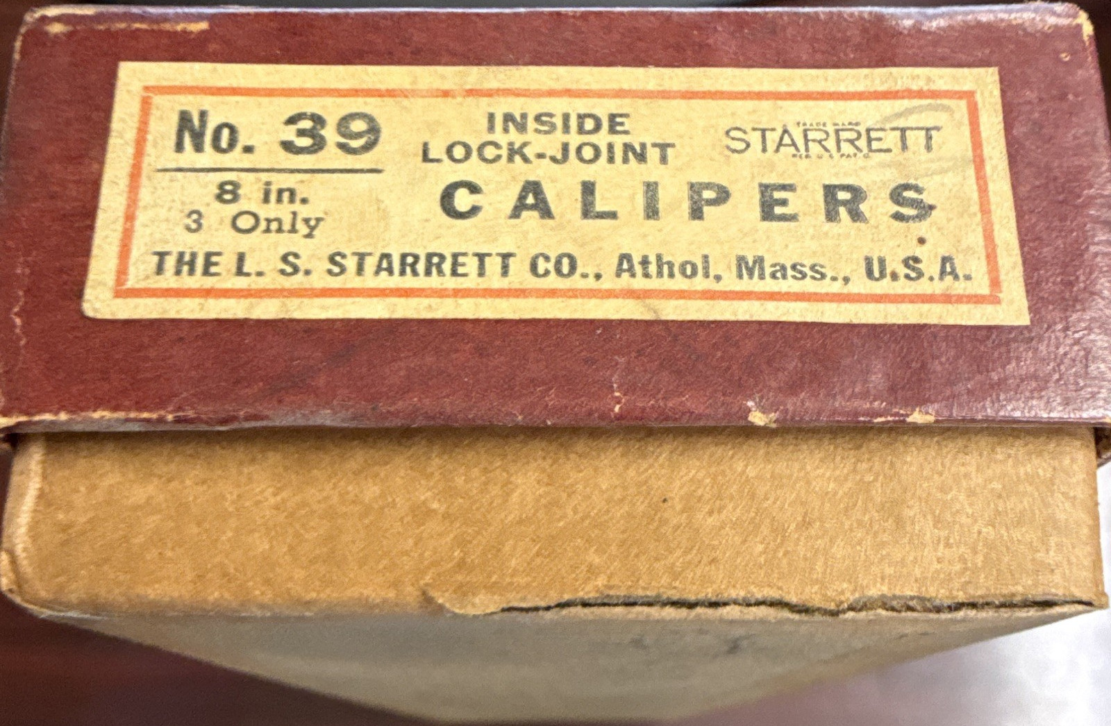 Starrett No. 39 Inside Lock Joint Calipers, 8 in Legs, 3 in Max Measurement
