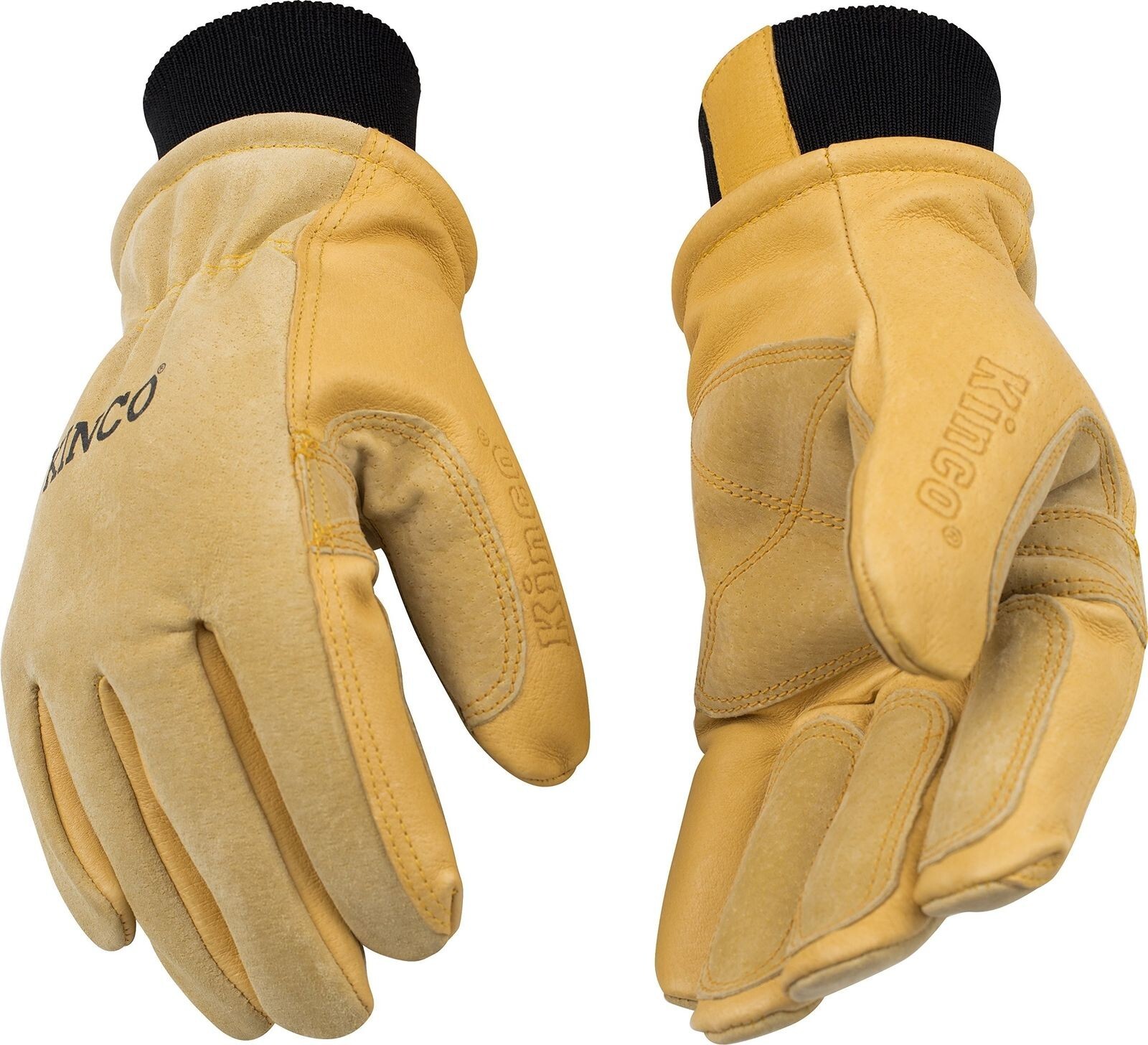 Kinco 901 Mens Ski Gloves Lined Suede Pigskin Winter Insulated Premium Leather