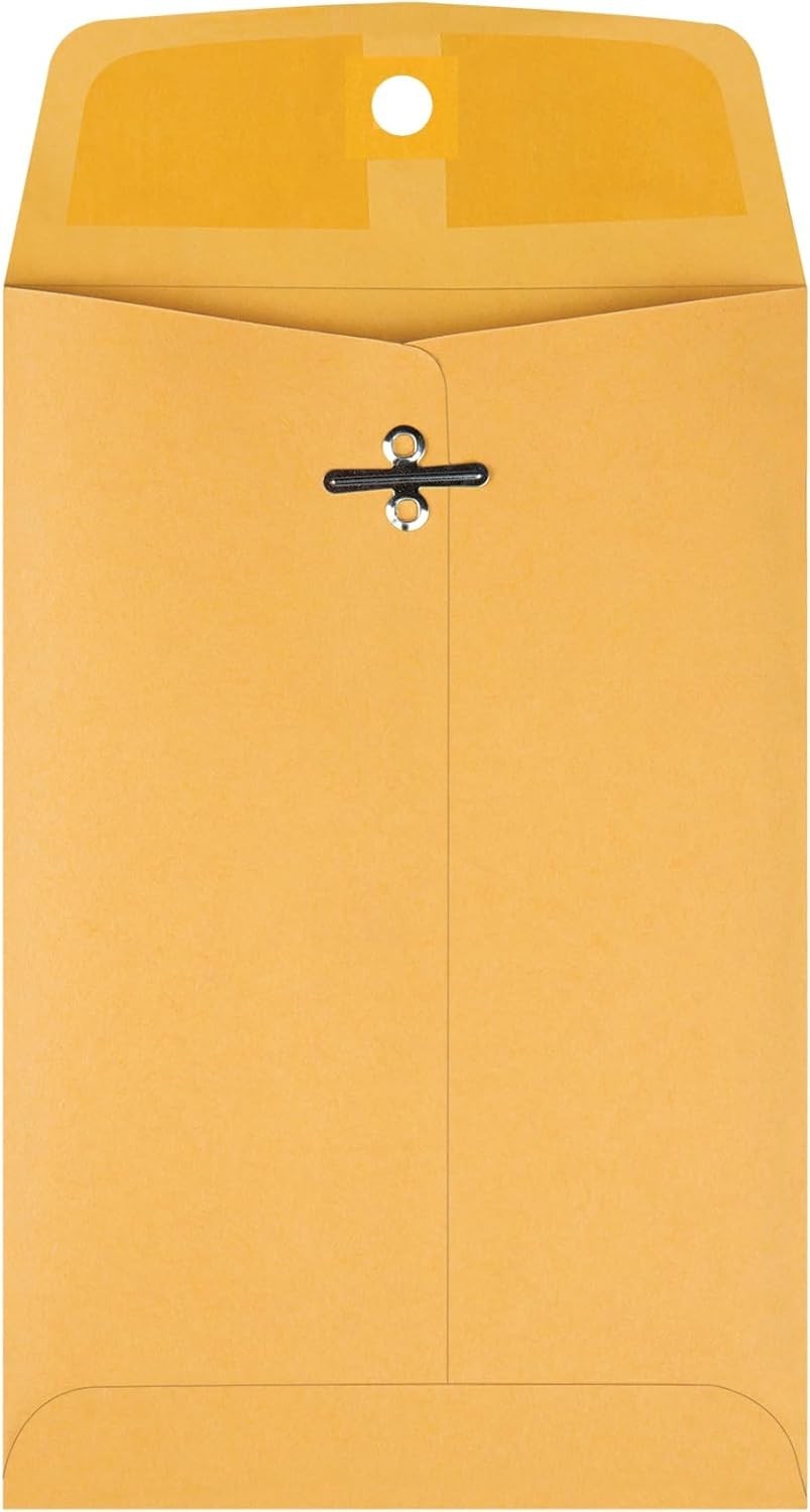 5 x 7-1/2 Clasp Envelopes – 100 Durable Kraft Paper for Secure Mailing & Storage