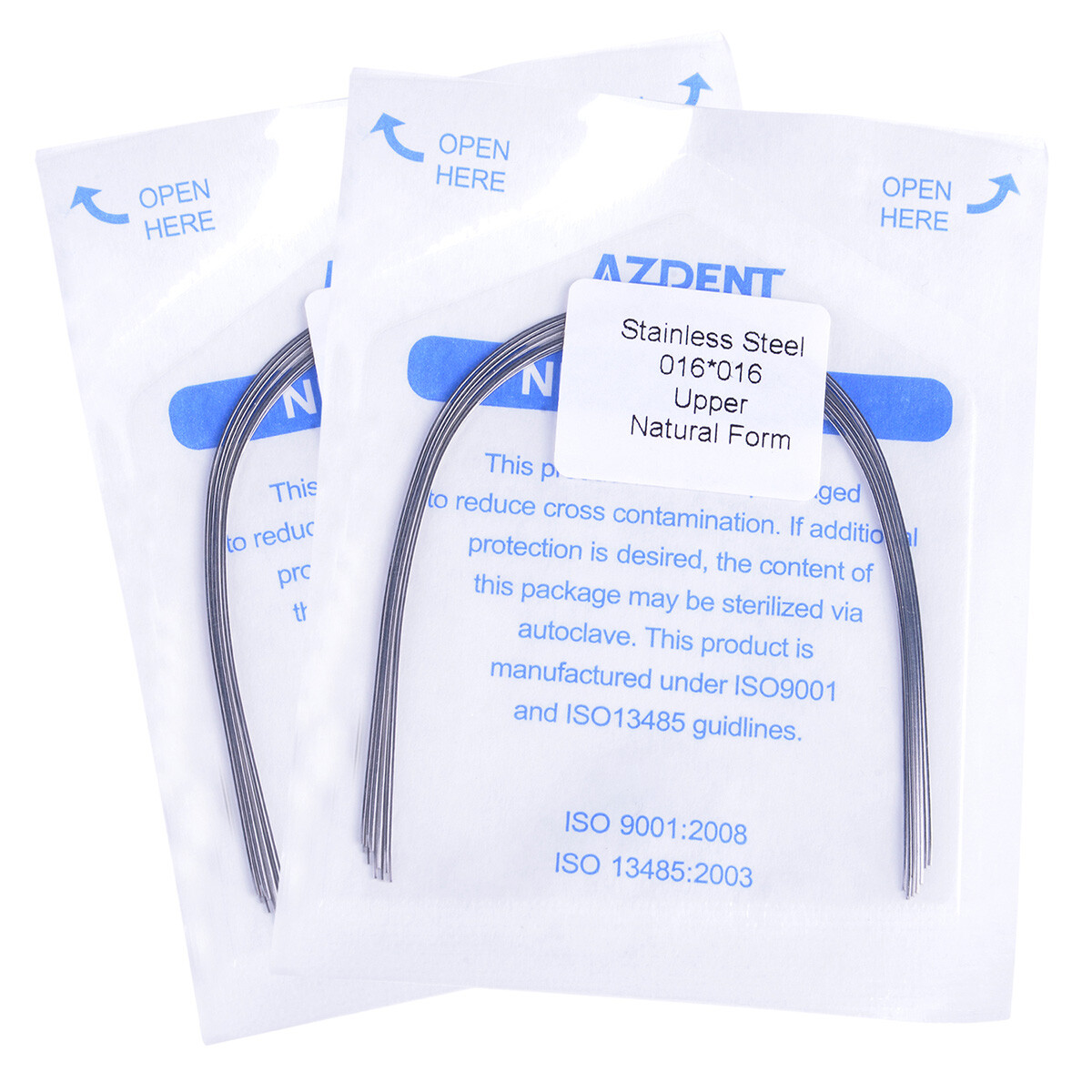 Dental Orthodontic Arch Wire Stainless Steel Rectangular Ovoid/Natural Form