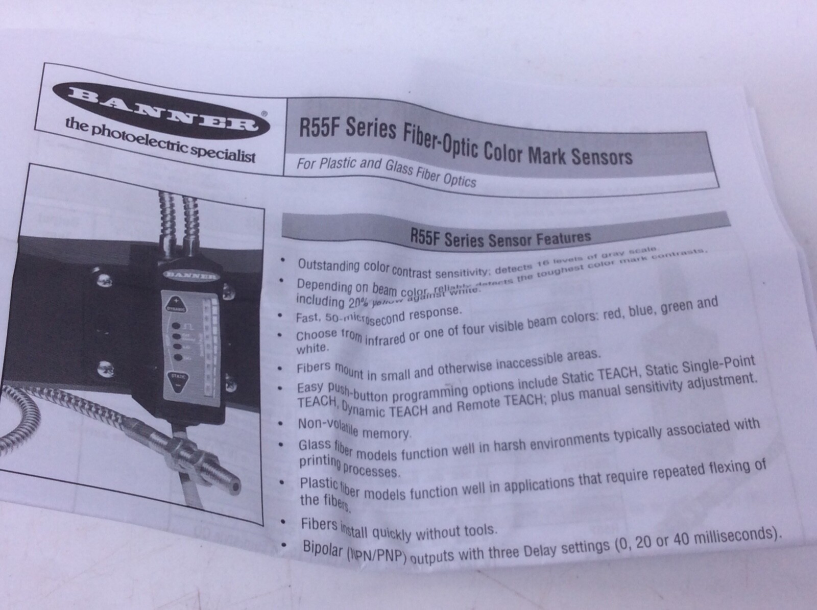 BANNER ENGINEERING R55F / R55FVQ (BRAND NEW) 58008
