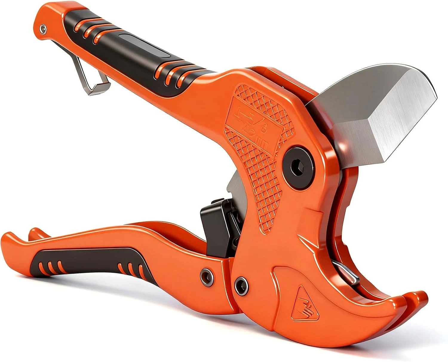 One-Hand PVC PEX Pipe Cutter Ratchet V-Blade SUS420 Cuts to 1-1/4″ for Plumbing