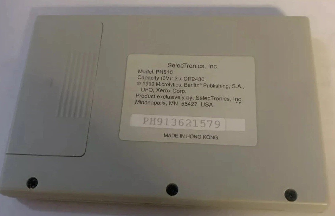 Berlitz EuroTraveller Interpreter PH510 Selectronics 1990 Needs batteries