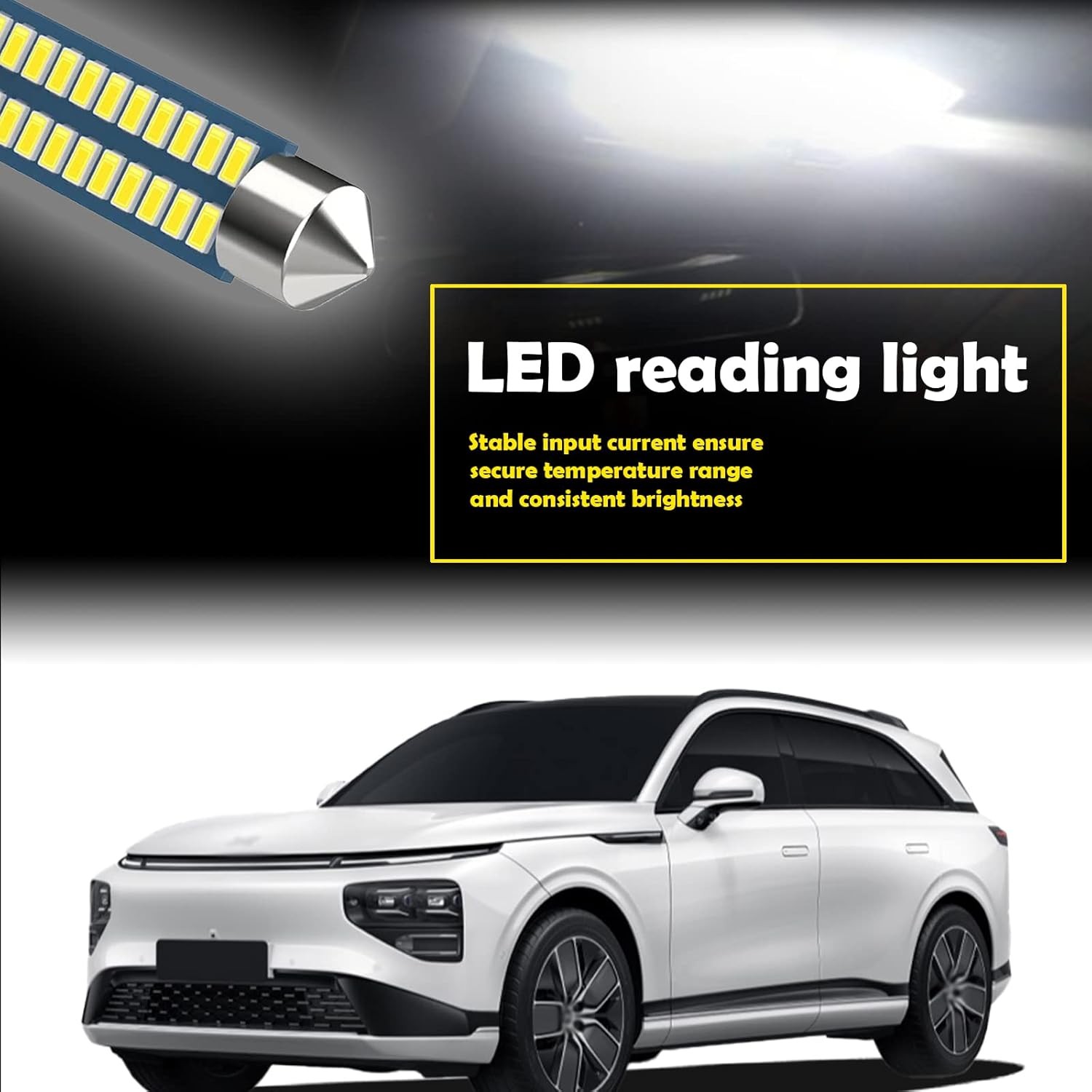 Auto 578 211-2 212-2 LED Festoon Bulb 41mm 42mm (1.65in) for Size: 4 PCS #42MM