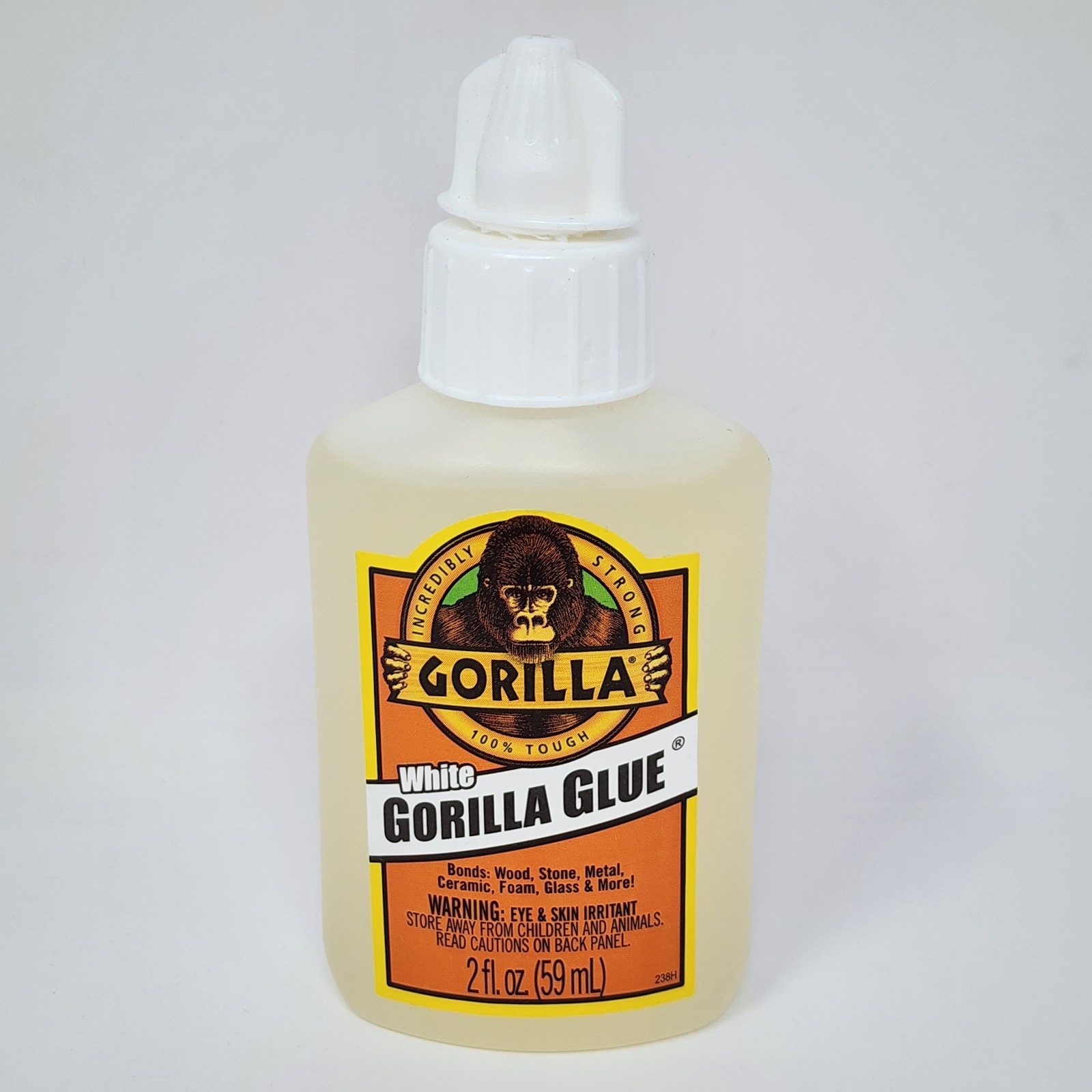 Gorilla Glue White Original Strong Bonds Wood Stone Metal Glass 2 fl oz (4 Pack)