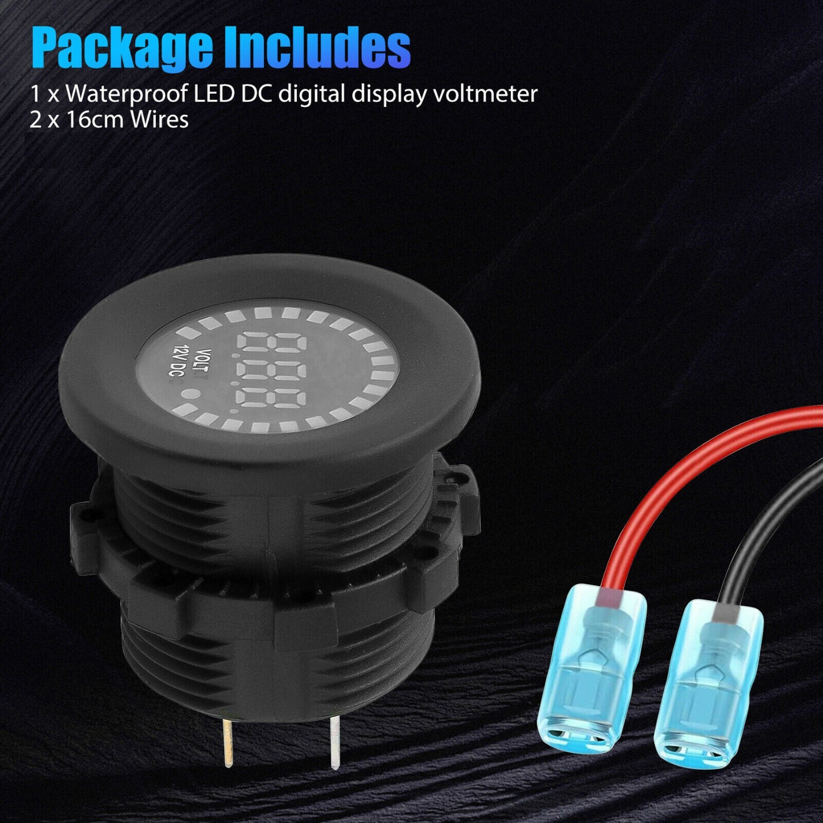 Waterproof CAR Battery Meter DC 12V Voltmeter LED Digital Display Voltage Gauge