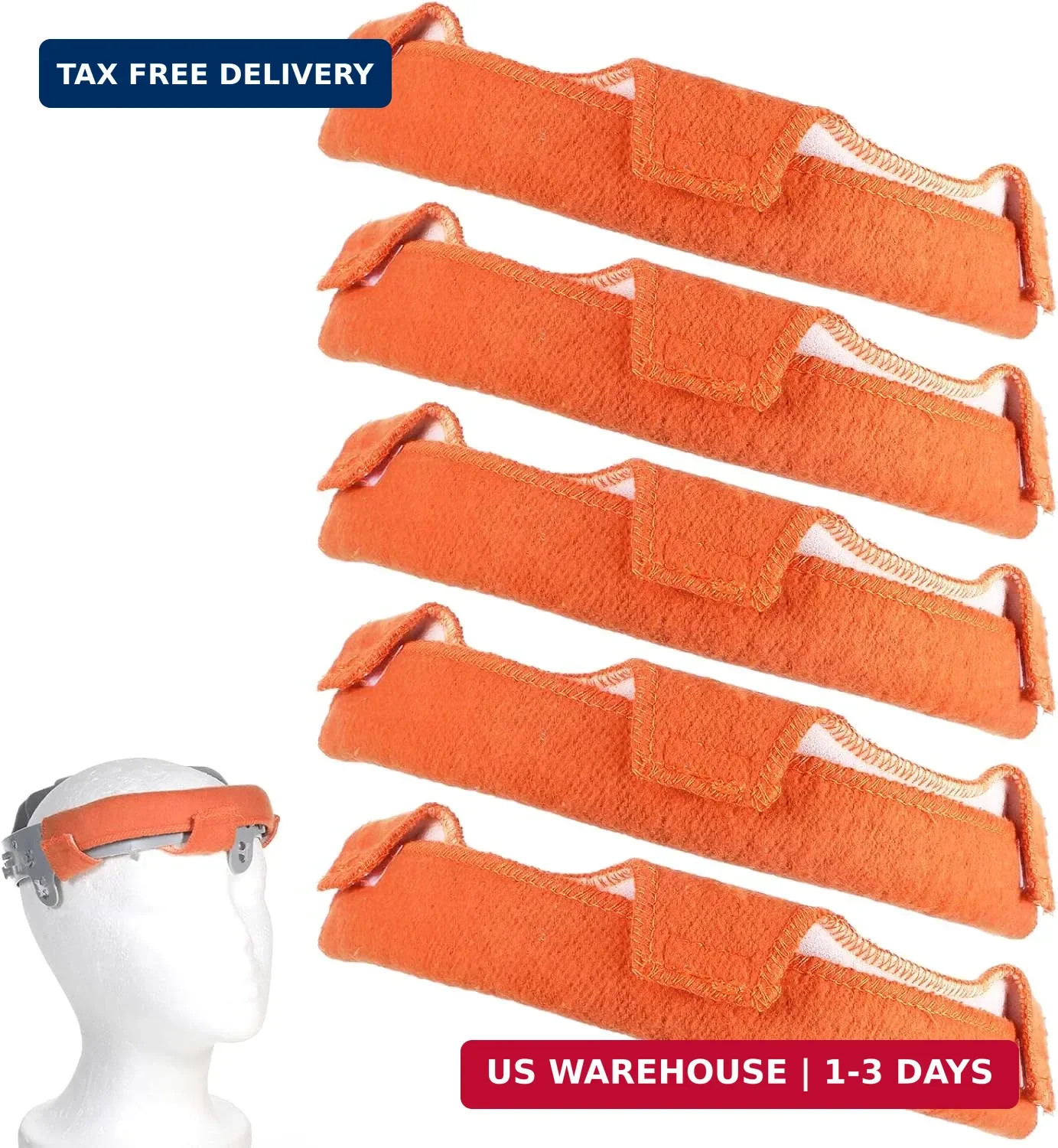 Safe Hard Hat Sweatband, 5 Pcs Cotton Hard Hat Liner Replacement Reusable Flame
