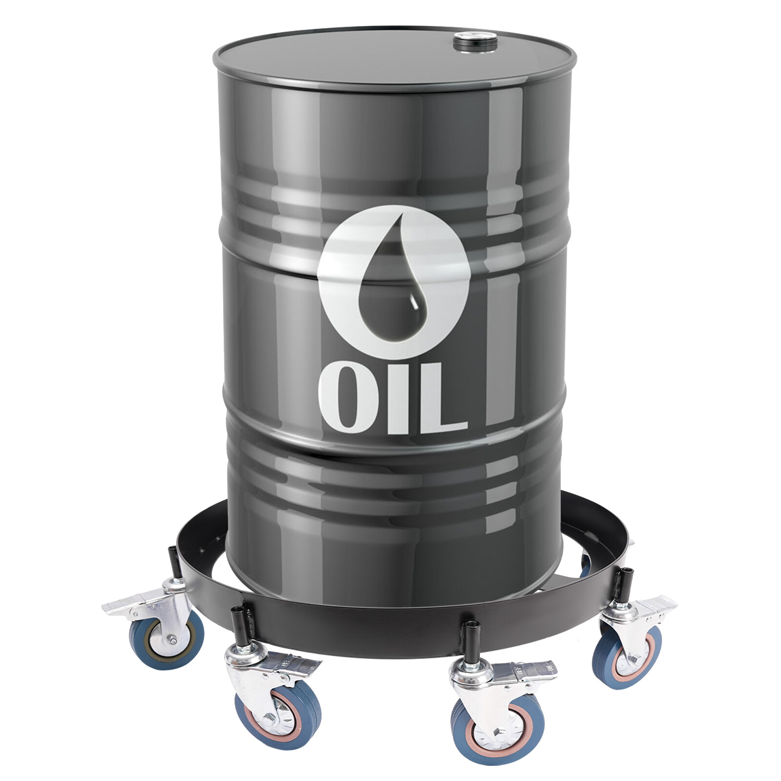 55 Gallon Drum Dolly Barrel Dolly Carts Drum Dolly With 8 Wheels Q235 Steel