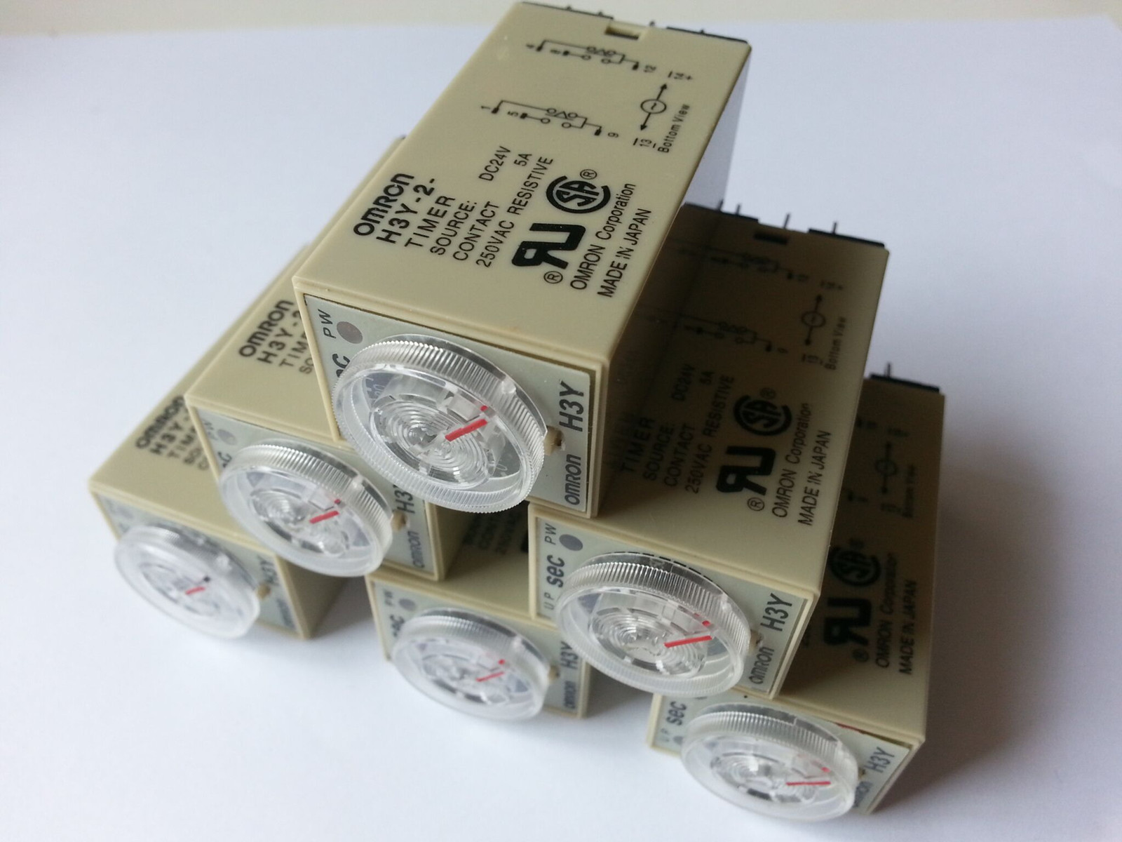 10pcs AC 220V ~ 240V Delay Timer Time Relay 0.2 ~5 MINUTE H3Y-2 DPDT 8Pins