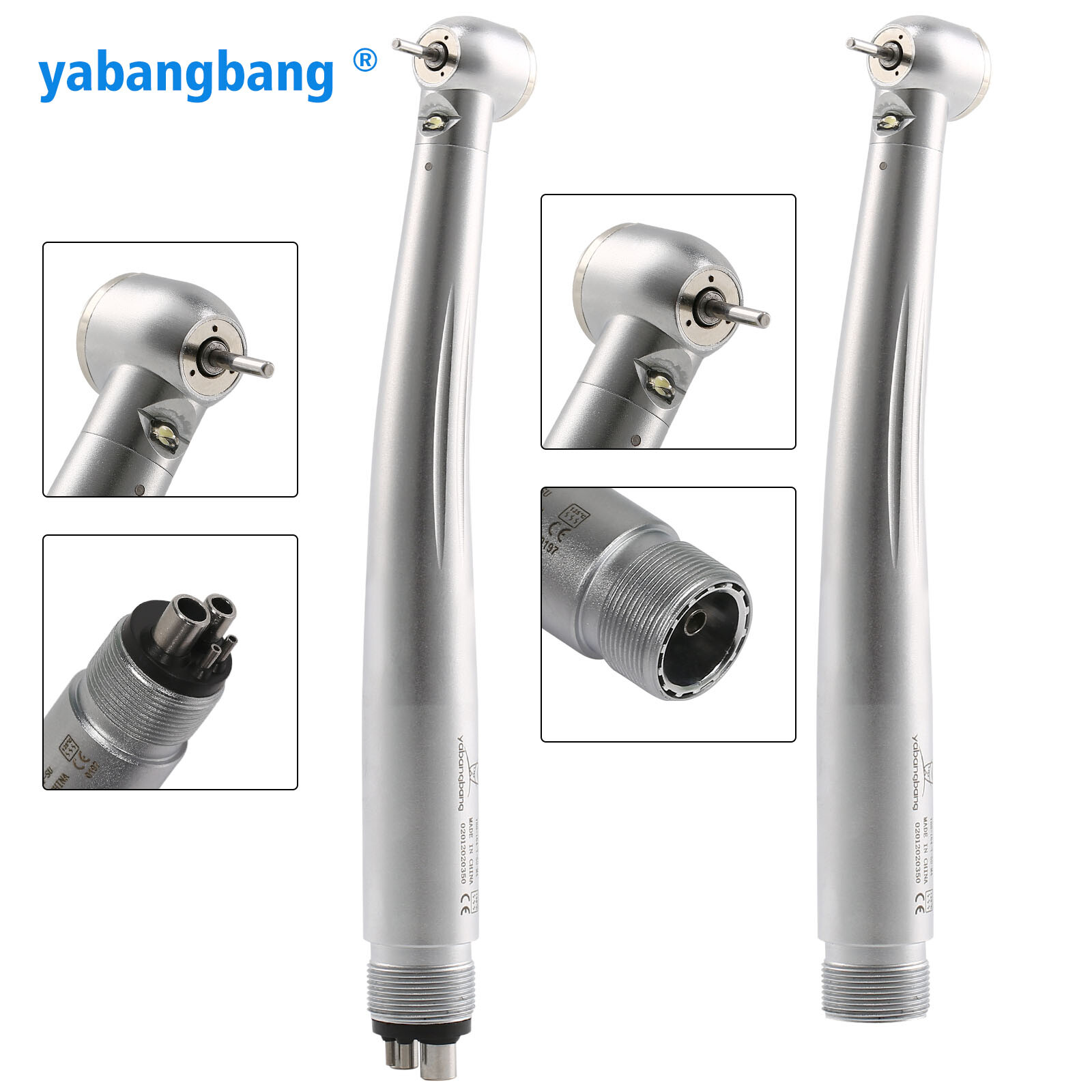 Pieza de mano LED turbina alta velocidad fibra óptica dental estilo NSK 2/4Holes