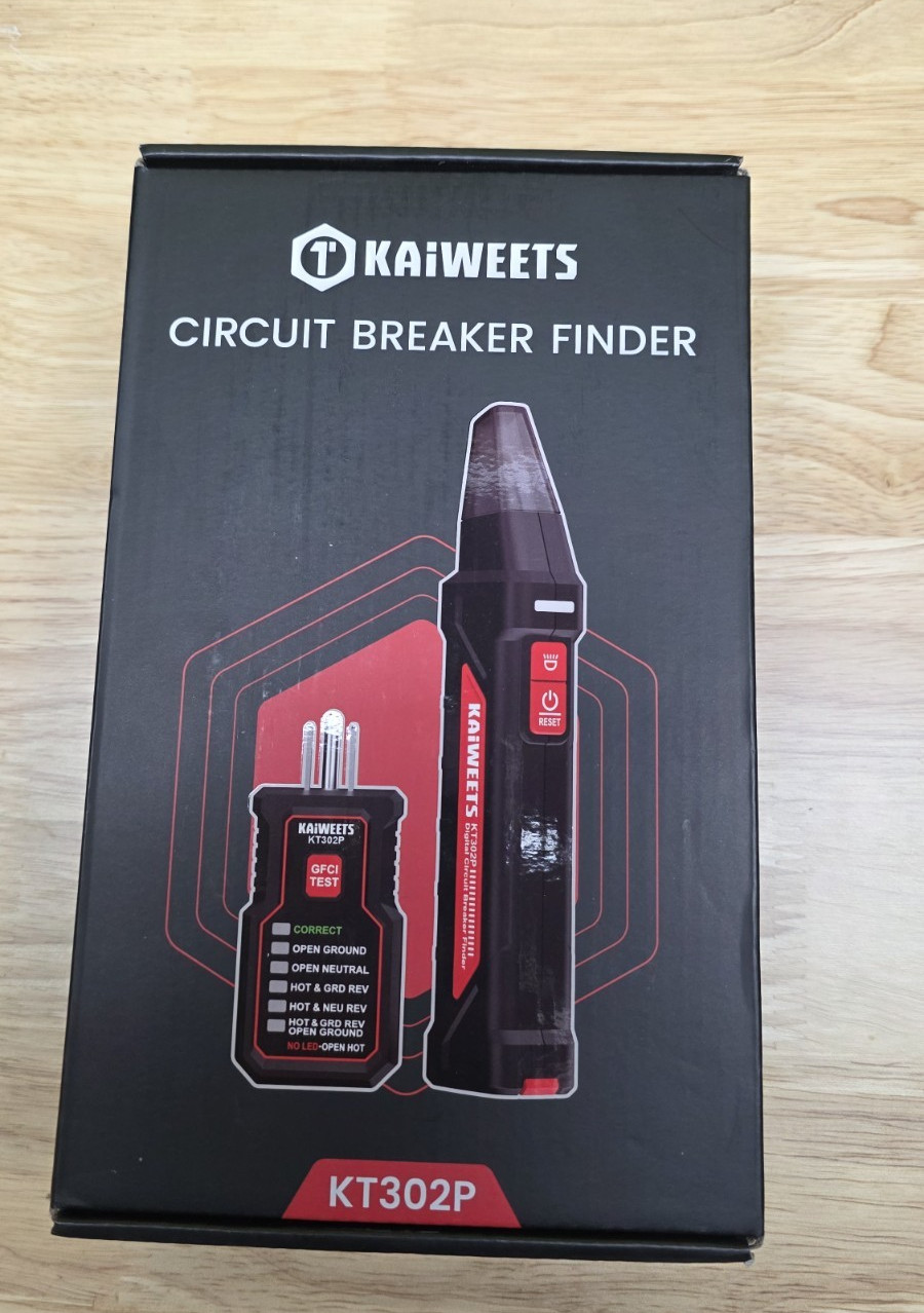 New KAIWEETS Circuit Breaker Finder Tool Kit, GFCI Outlet Tester with DualSided