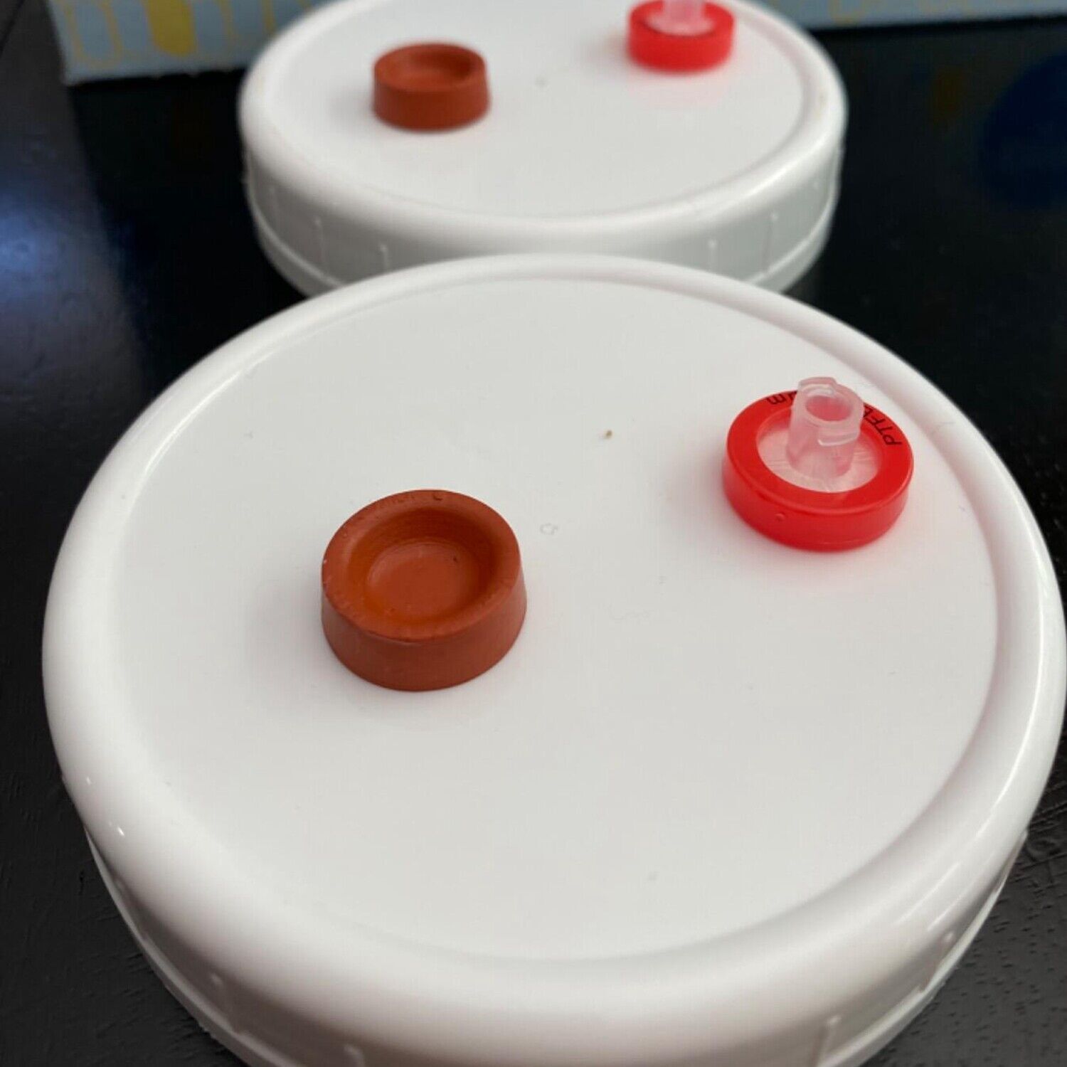 400X PTFE Syringe Lab Filters 0.45μm 25mm Hydrophobic Filtration Non-sterile Red