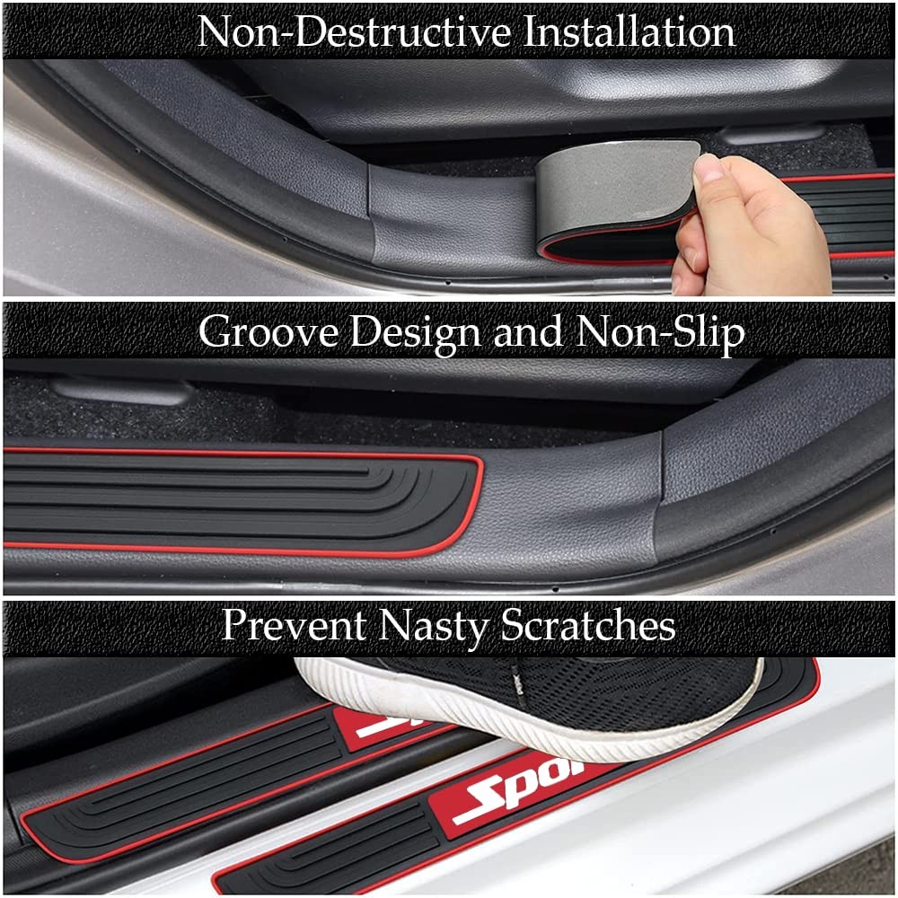 Car Rear Bumper Protector Guard, 35.4 * 2.76 Inch Universal Rubber Scratch-Re…