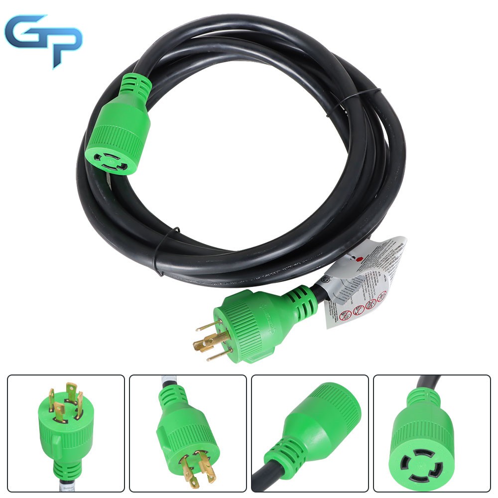 30Amp 15FT 4Prong Generator Inlet Box and Extension Cable Combo NEMA L14-30P/R