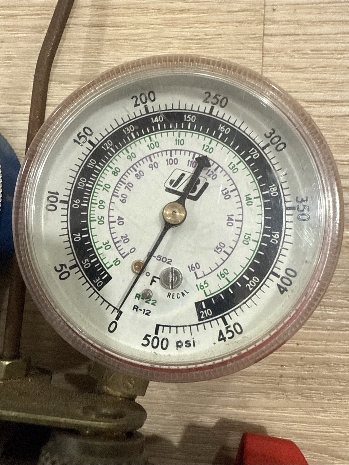 JB industries manifold gauge, 2 Valve/3 Hose Used