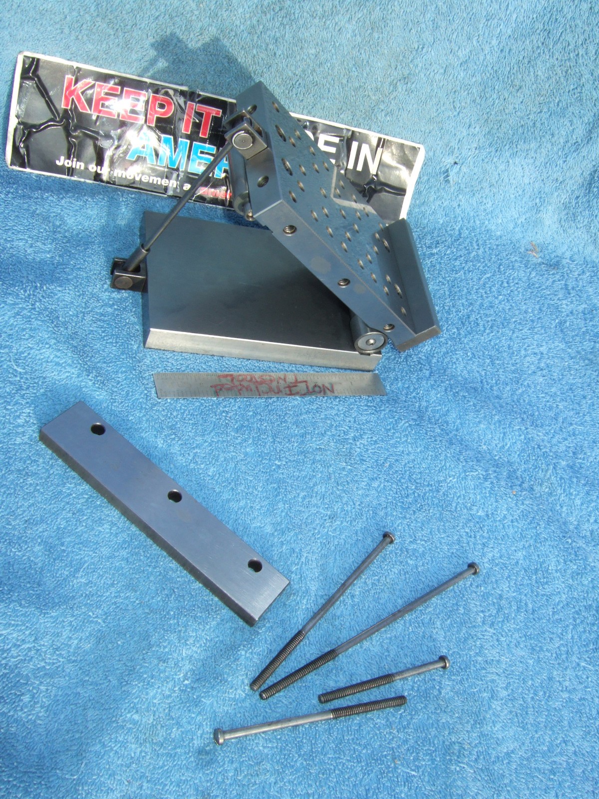HERMANN SCHMIDT PNM4X6 Single Angle Adjustable Sine Plate Used $1150 WHEN NEW Q2