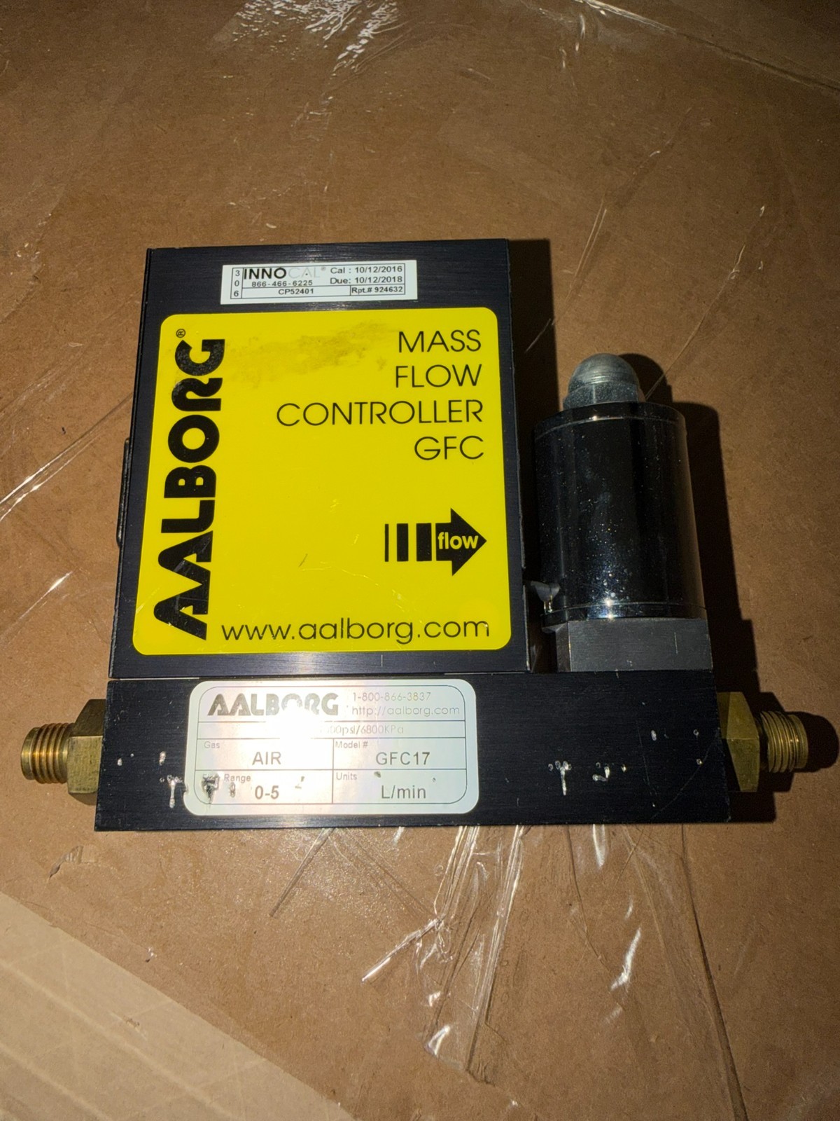 Working Aalborg GFC17 Thermal Mass Flow Controller AIR 0-5 L/min 5 SLPM