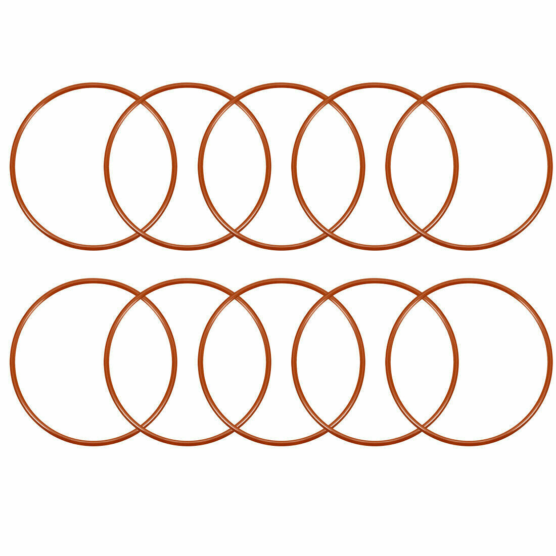 Silicone O-Ring 55mmx51mmx2mm VMQ Seal Rings Sealing Gasket Red 10PCS✦KD