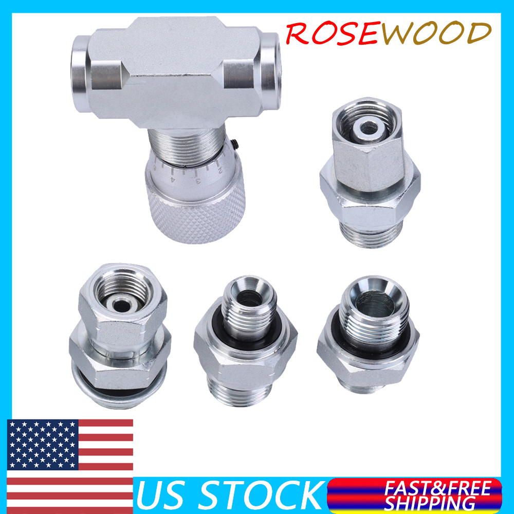 For Fluids Gases 3/8in Hydraulic Adjustable Flow Control Two-way Joint w/ G3/8