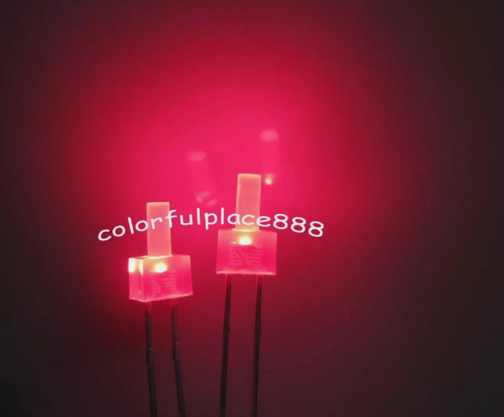 2mm Flat-Top Diffused LED Diodes Colors Red/Yellow/Blue/Green/White/Orange/Warm