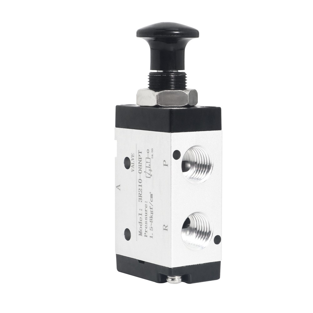 3 Way 2 Position Air Hand Lever Valve 1/4 NPT Pneumatic Manual Control