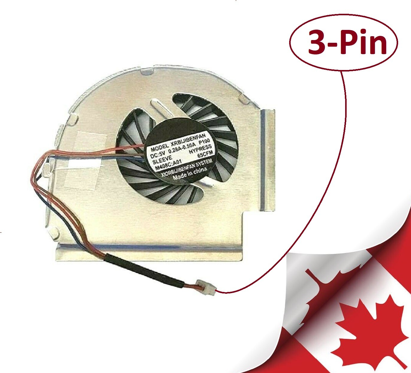 New CPU Cooling Fan 3 pin for IBM Lenovo ThinkPad T61 T61P R61 W500 T500 T400 #